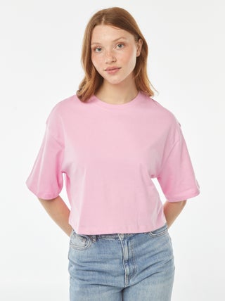 T-shirt tinta unita modello corto maniche corte