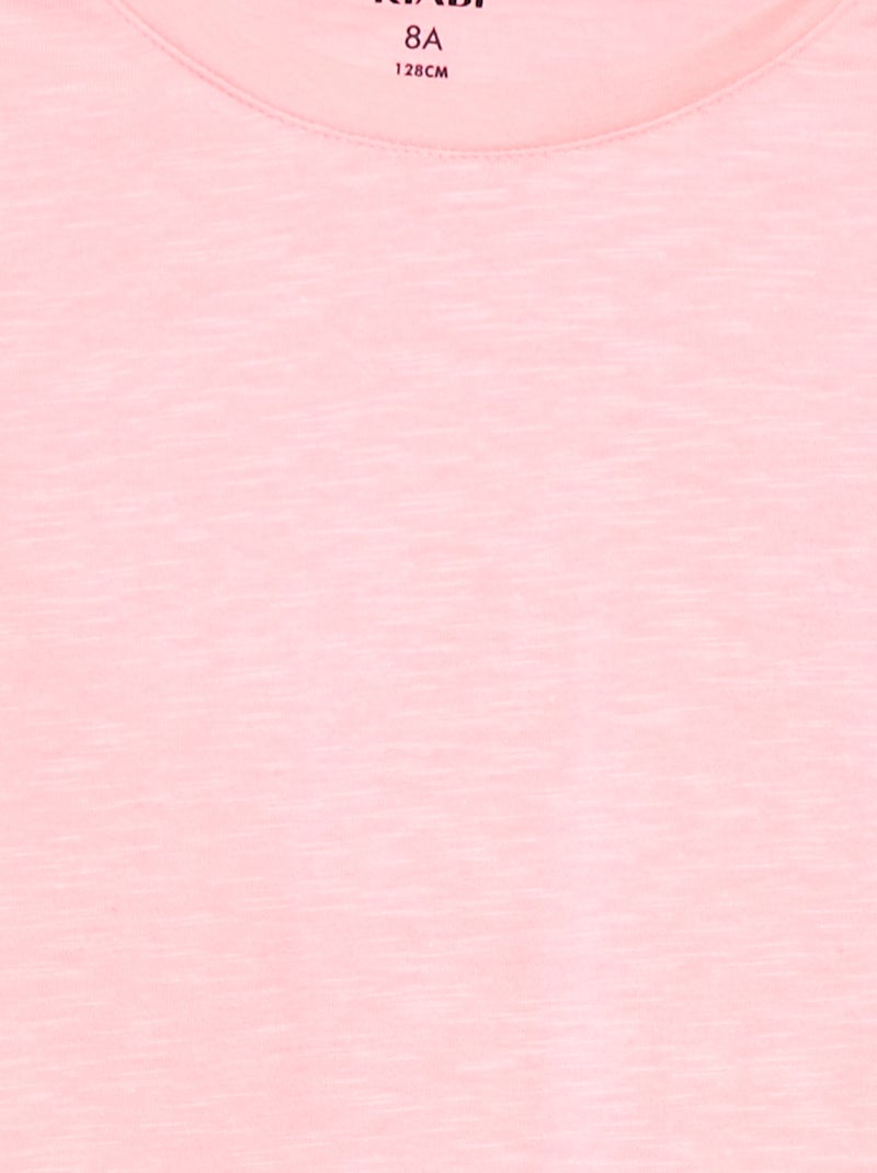 T-shirt tinta unita senza maniche ROSA - Kiabi