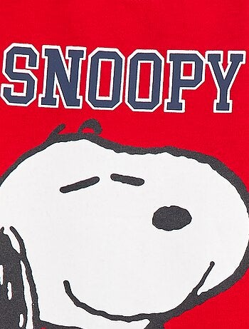 T-shirt tinta unita 'Snoopy' in cotone