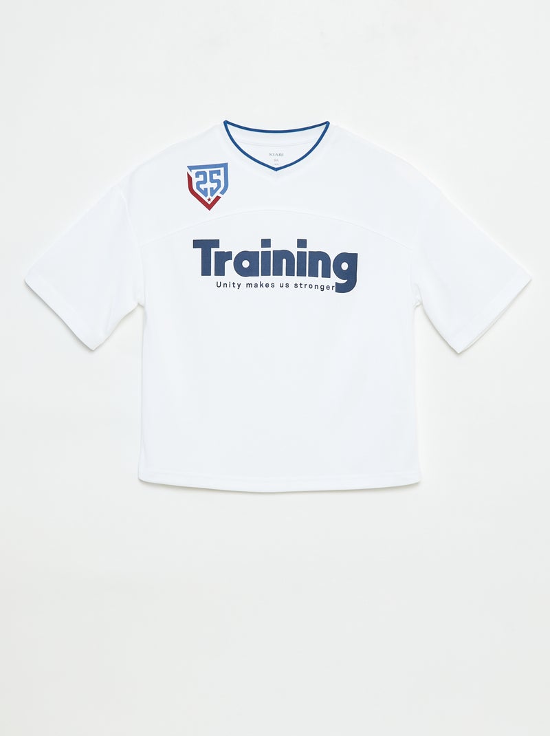 T-shirt tipo sport americano Bianco - Kiabi
