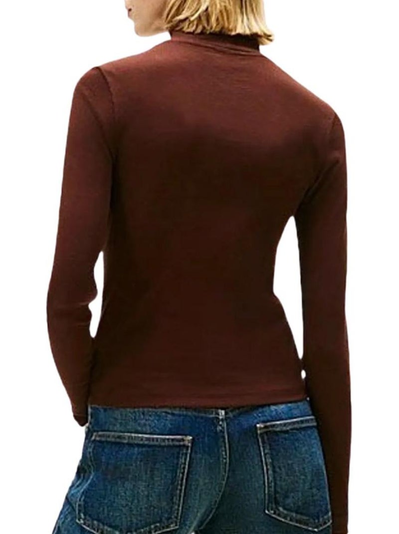 T-shirt Tommy Hilfiger da Donna Marrone cappuccino - Kiabi