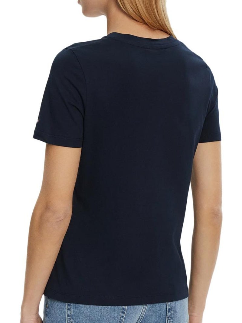 T-shirt Tommy Hilfiger da Donna Regolare Blu marino - Kiabi
