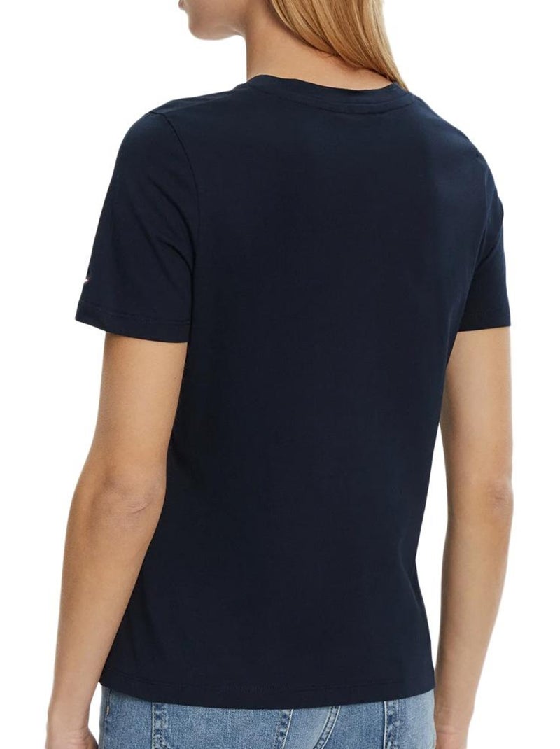 T-shirt tommy hilfiger da donna regolare Blu marino - Kiabi