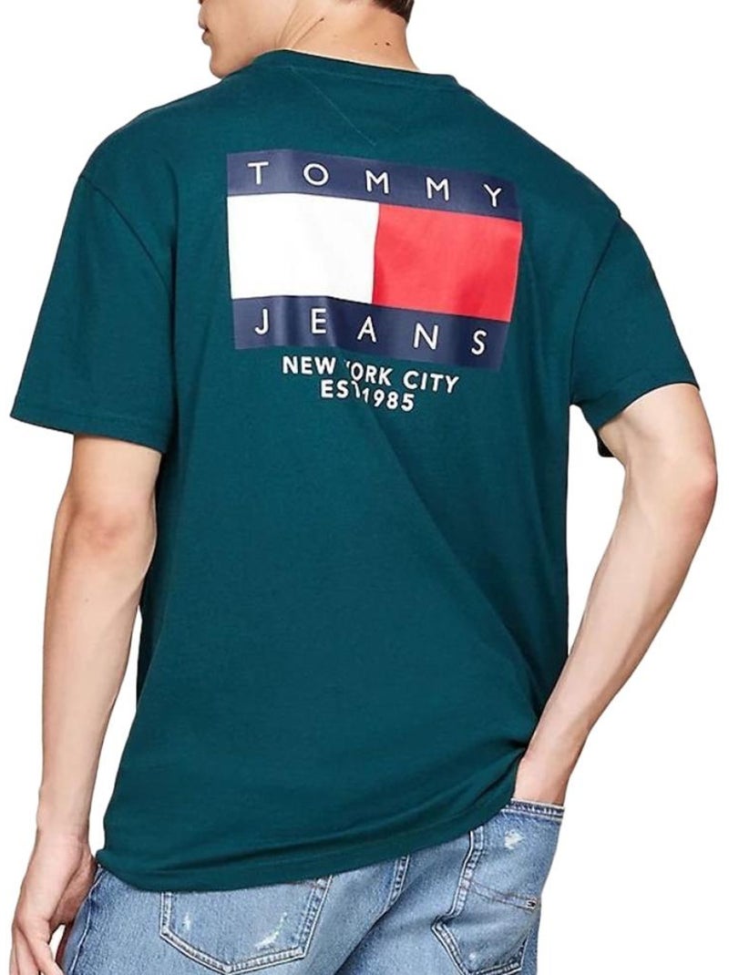 T-shirt Tommy Hilfiger da Uomo con Logo Blu - Kiabi