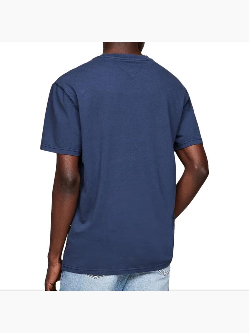 T-shirt tommy jeans da uomo regolare in cotone biologico Blu - Kiabi