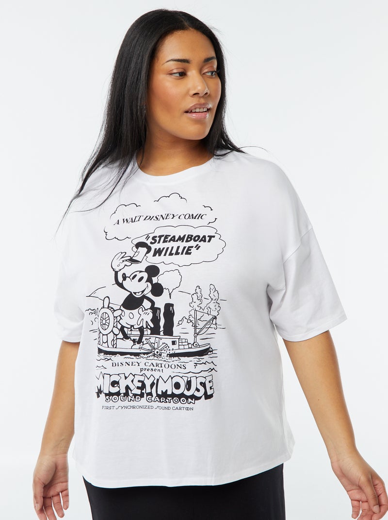 T-shirt 'Topolino' 'Disney' stampata a maniche corte Bianco - Kiabi