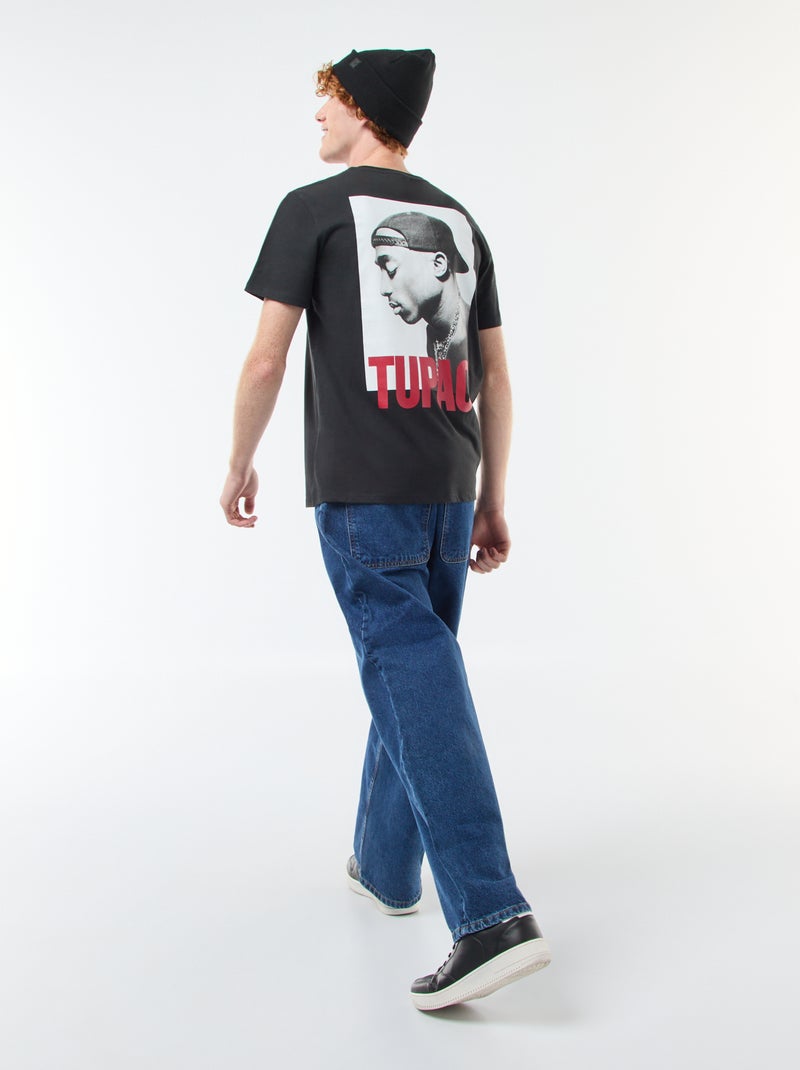 T-shirt 'Tupac' in cotone Nero - Kiabi