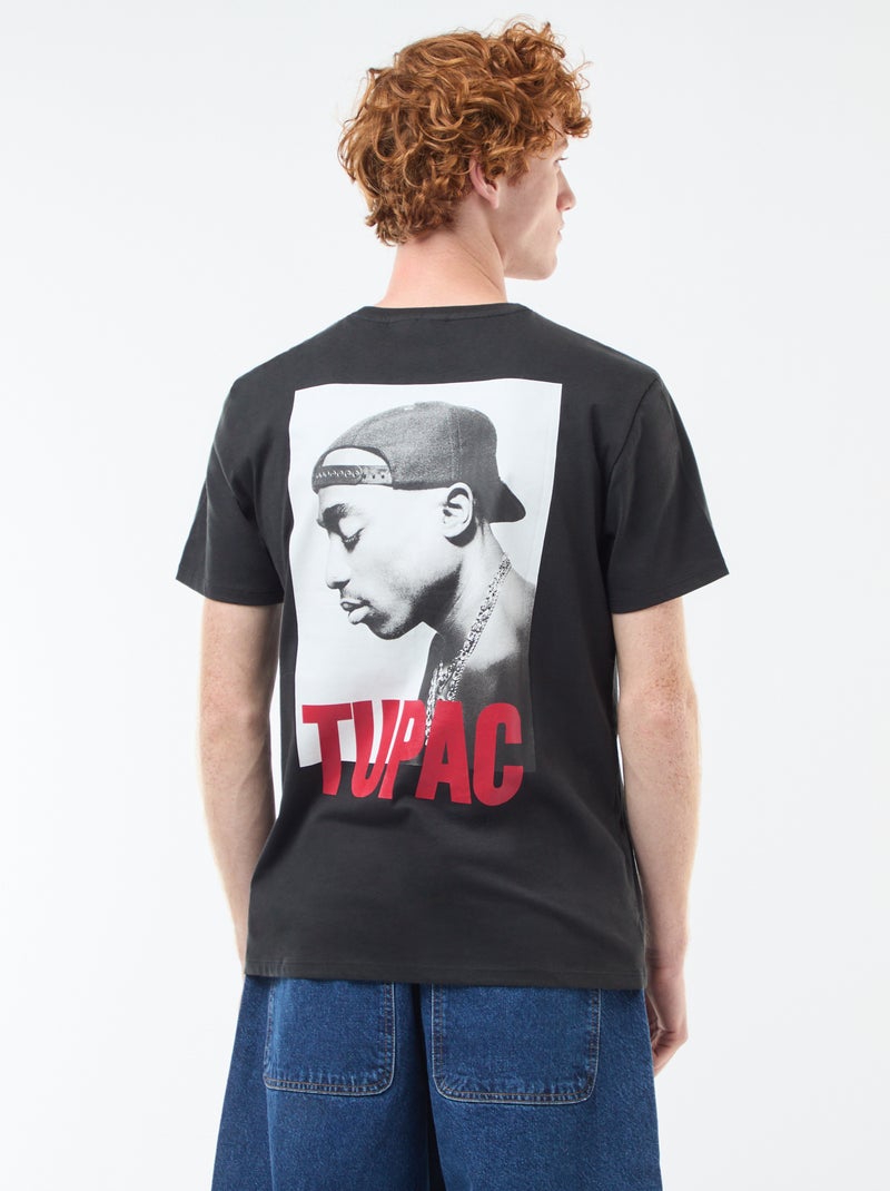 T-shirt 'Tupac' in cotone Nero - Kiabi