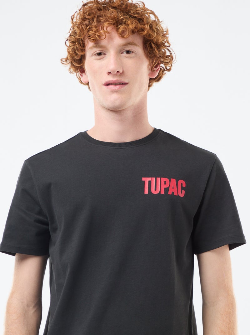 T-shirt 'Tupac' in cotone Nero - Kiabi