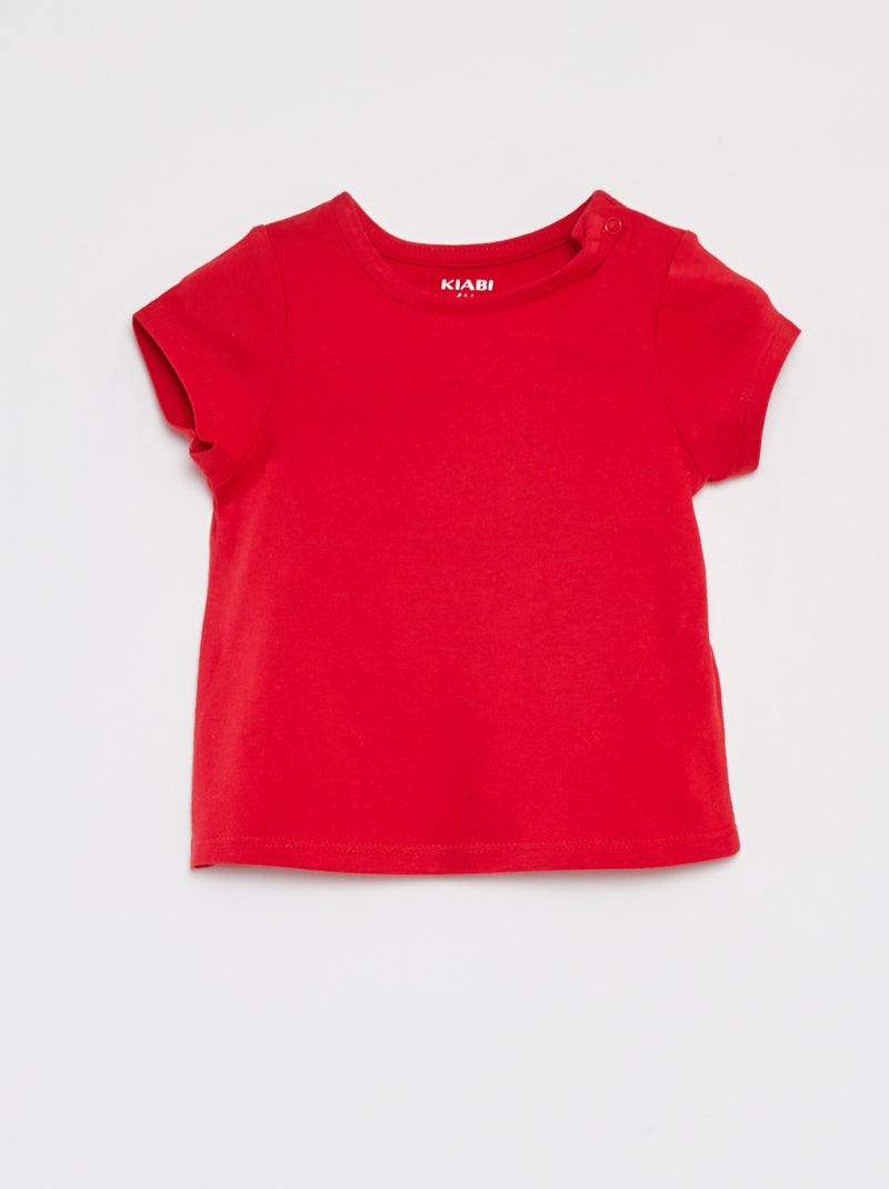 T-shirt + tuta corta con stampa a fiori - 2 pezzi BIANCO - Kiabi