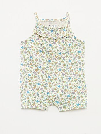 T-shirt + tuta corta con stampa a fiori - 2 pezzi