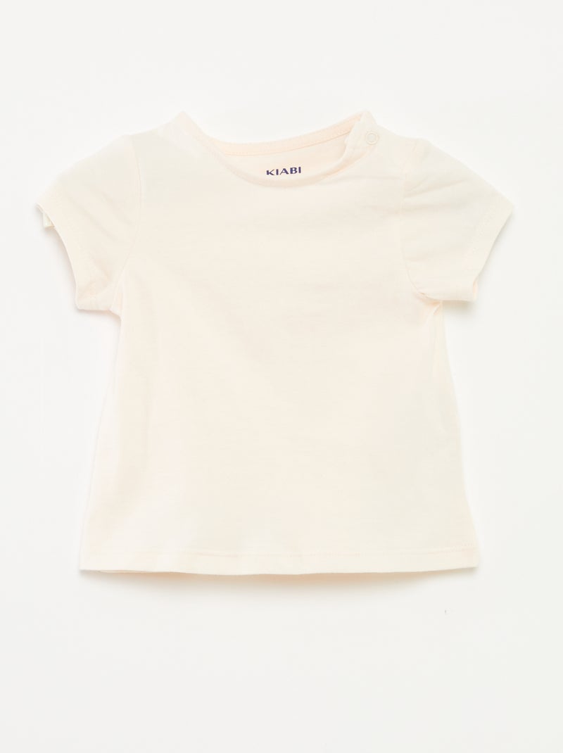 T-shirt + tuta corta con stampa a fiori - 2 pezzi ROSA - Kiabi