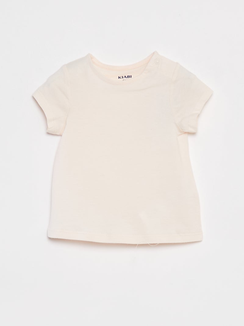 T-shirt + tuta corta con stampa a fiori - 2 pezzi ROSA - Kiabi