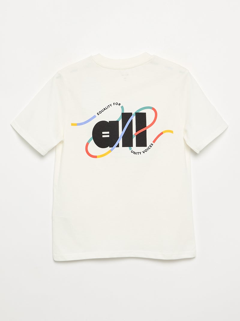 T-shirt \'uguaglianza di genere\' Bianco - Kiabi