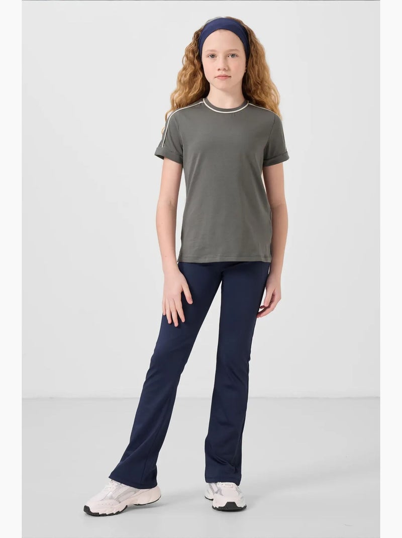 T-shirt unisex junior in cotone ed elastan tommy Rosa antico - Kiabi