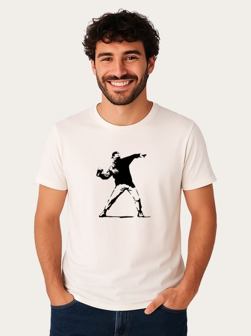 T-shirt Uomo - APOH BANKSY FESTIVAL CUP THROWER - Kiabi