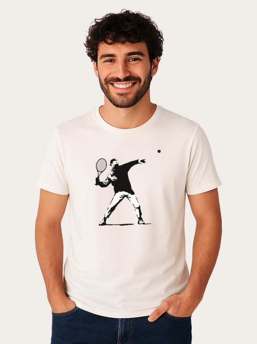 T-shirt Uomo - APOH BANKSY TENNIS - Kiabi