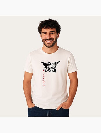T-shirt Uomo - BANKSY ANGEL HEARTS