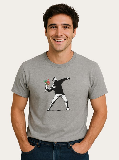 T-shirt Uomo - BANKSY LOVE - Kiabi