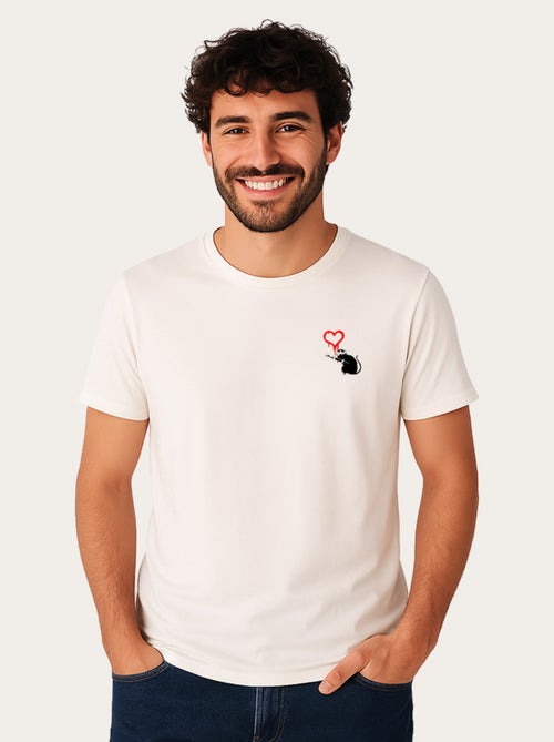 T-shirt Uomo - BANKSY LOVE RAT - Kiabi