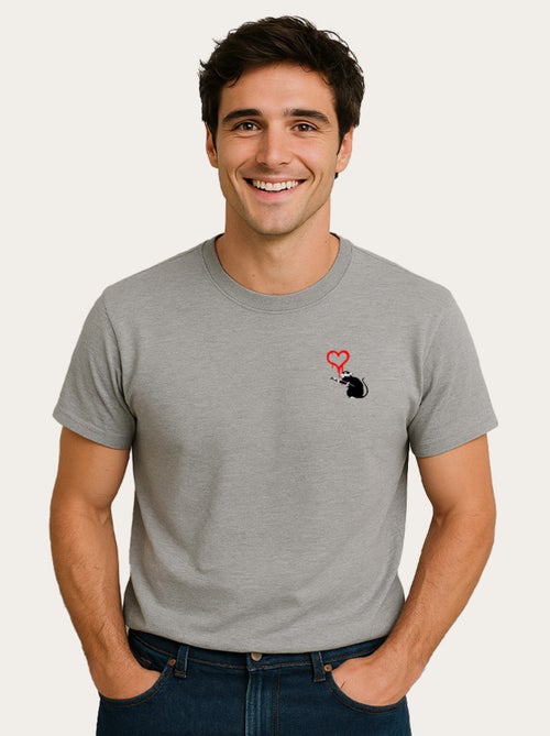 T-shirt Uomo - BANKSY LOVE RAT - Kiabi