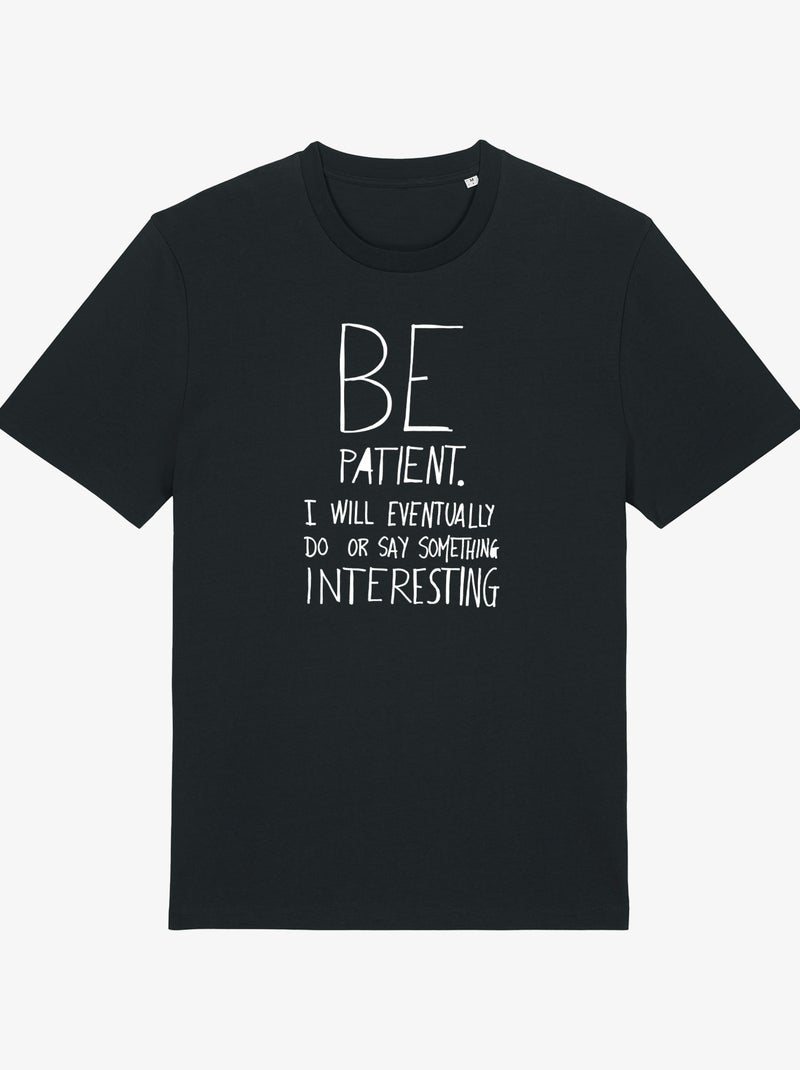 T-shirt Uomo - BE PATIENT Nero - Kiabi