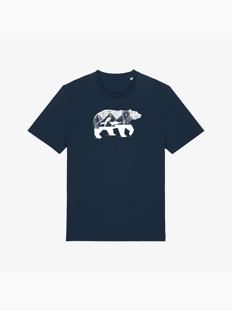 T-shirt Uomo - BEAR AND FOXES Blu marino - Kiabi