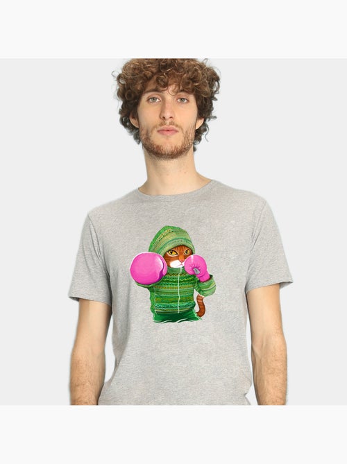 T-shirt Uomo - BOXING CAT GINGER - Kiabi