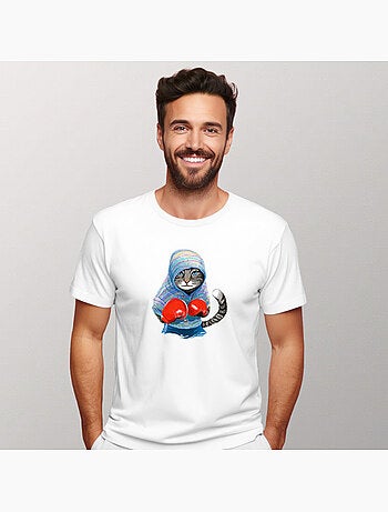 T-shirt Uomo - BOXING CAT GREY