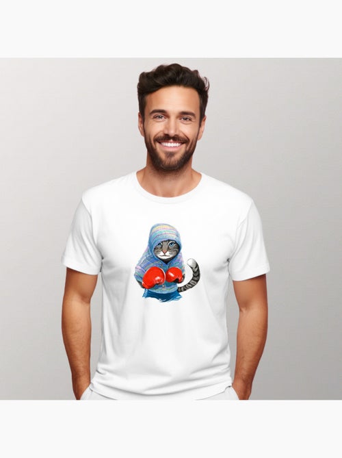 T-shirt Uomo - BOXING CAT GREY - Kiabi