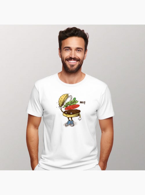 T-shirt Uomo - BURGER GREETING - Kiabi