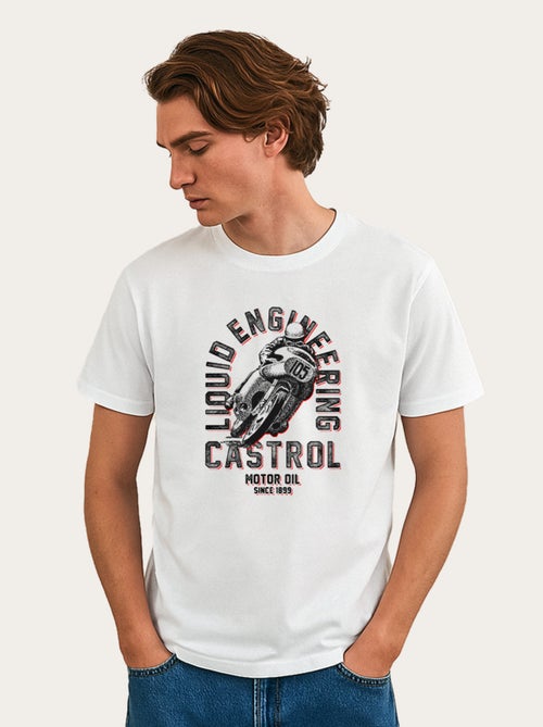 T-shirt Uomo - CASTROL RETRO MOTORBIKE - Kiabi