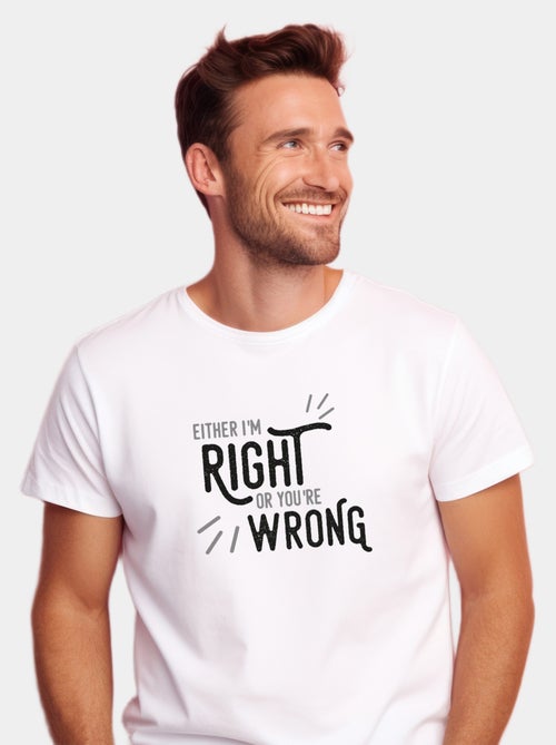 T-shirt Uomo - EITHER I M RIGHT OR YOU RE WRONG - Kiabi