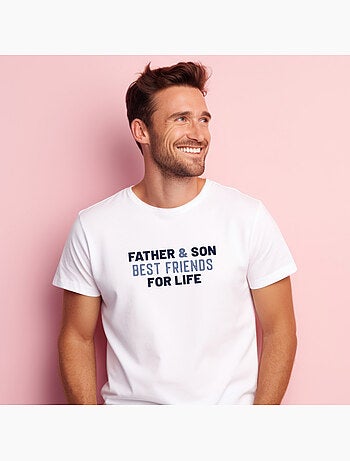 T-shirt Uomo - FATHER AND SON BEST FRIENDS FOR LIFE