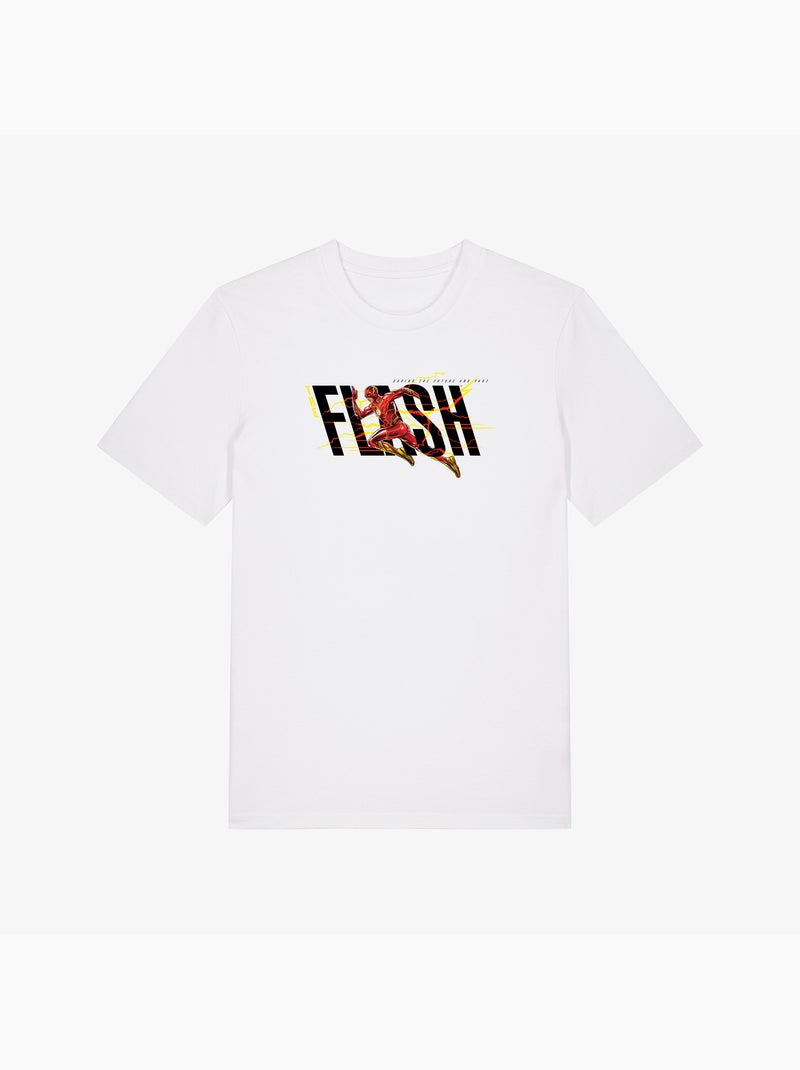 T-shirt Uomo - FLASH BLACK SAVING THE FUTURE AND PAST Bianco - Kiabi