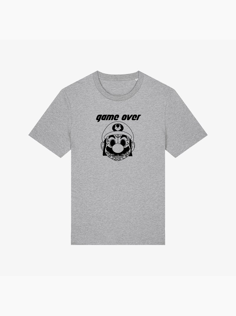 T-shirt Uomo - GAME OVER MARIO Grigio melangiato - Kiabi