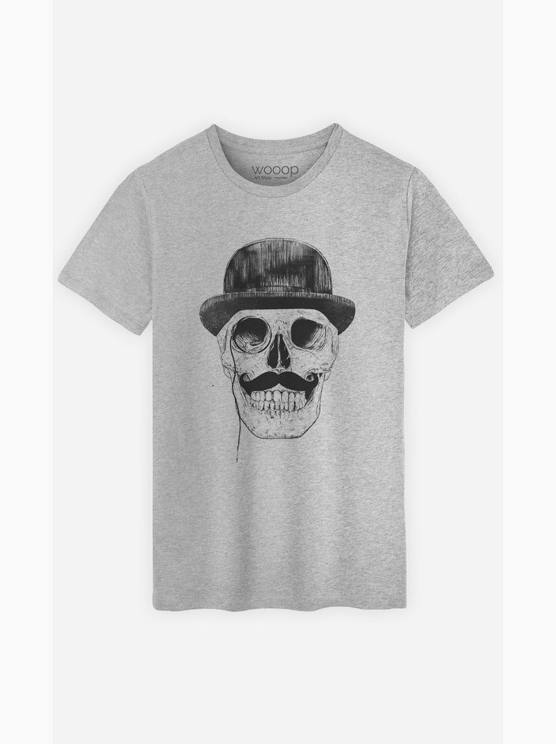 T-shirt Uomo - GENTLEMEN NEVER DIE Grigio melangiato - Kiabi