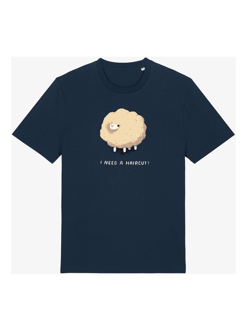 T-shirt Uomo - HAIRCUT SHEEP Blu marino - Kiabi