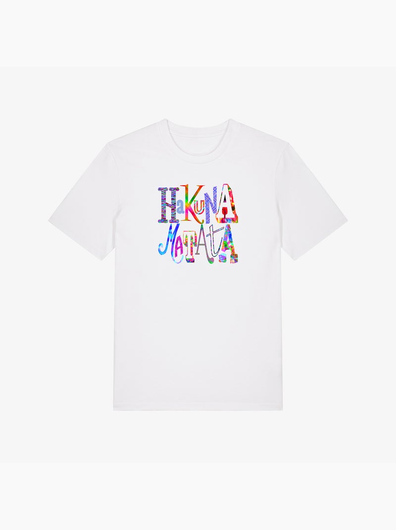 T-shirt Uomo - HAKUNA MATATA COLOR Bianco - Kiabi