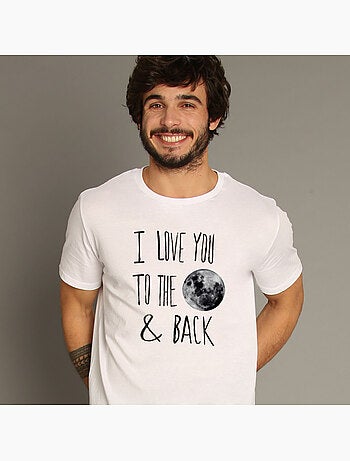T-shirt Uomo - I LOVE YOU TO THE MOON AND BACK