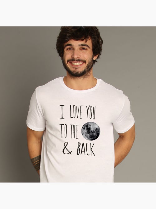 T-shirt Uomo - I LOVE YOU TO THE MOON AND BACK - Kiabi