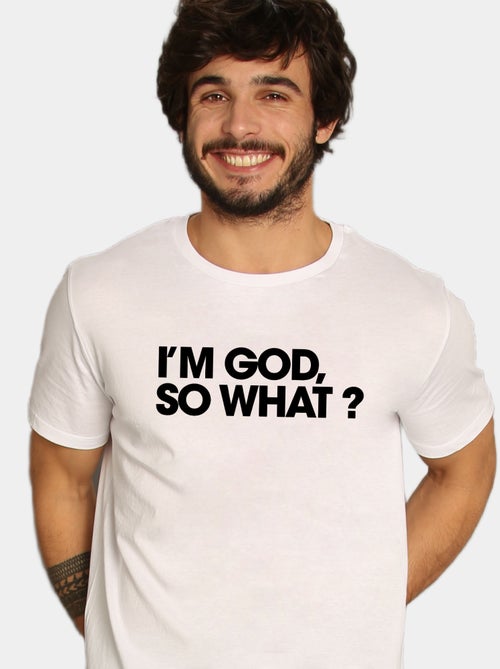 T-shirt Uomo - I M GOD SO WHAT - Kiabi