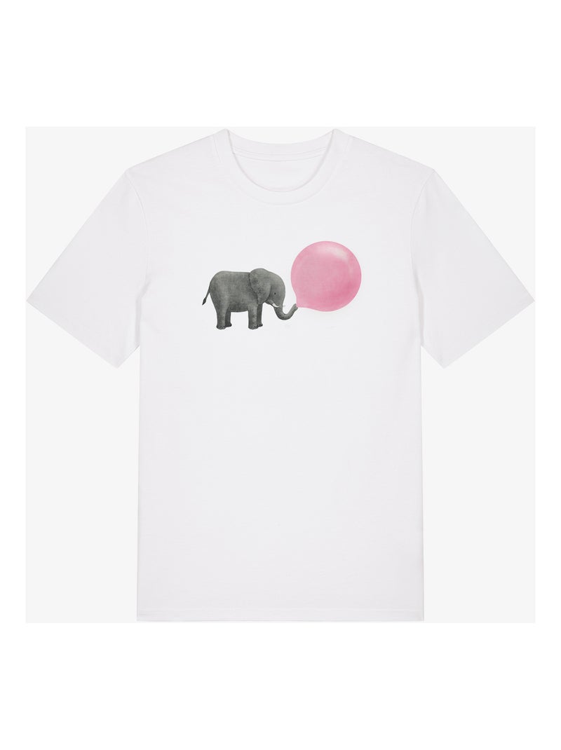 T-shirt Uomo - JUMBO BUBBLE GUM Bianco - Kiabi