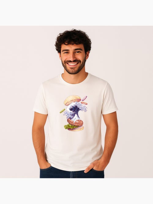 T-shirt Uomo - KANAGAWA BURGER - Kiabi
