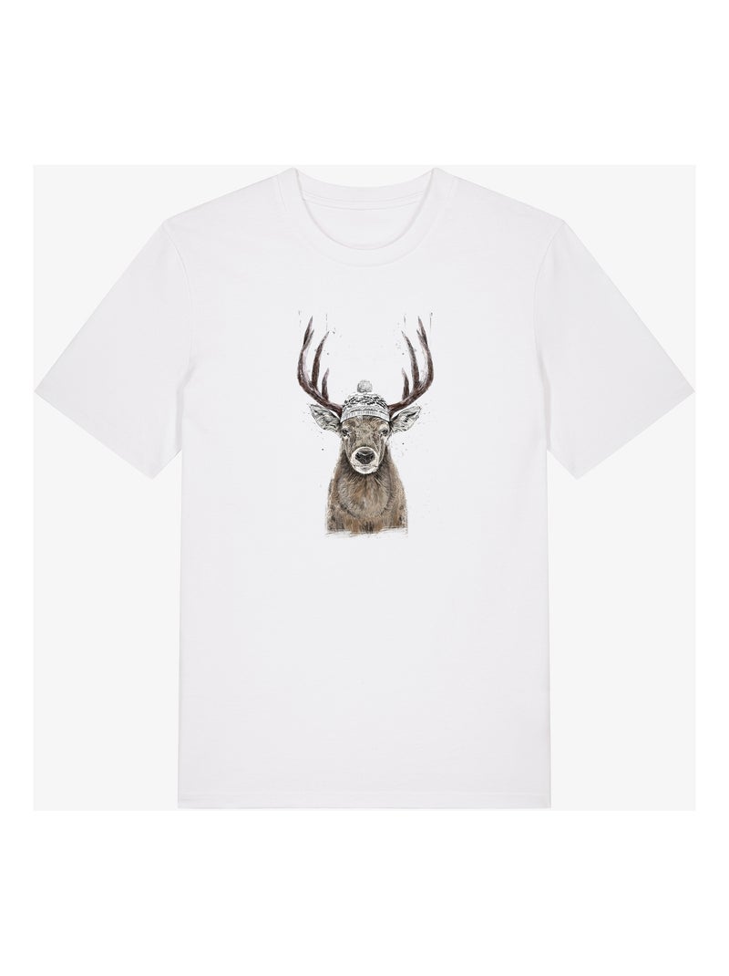 T-shirt Uomo - LET'S GO OUTSIDE Bianco - Kiabi