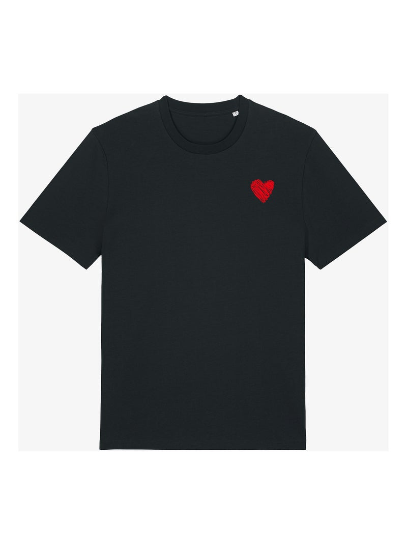 T-shirt Uomo - LITTLE HEART Nero - Kiabi