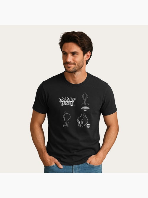T-shirt Uomo - LOONEY TUNES TWEETY 80TH OUTLINE - Kiabi