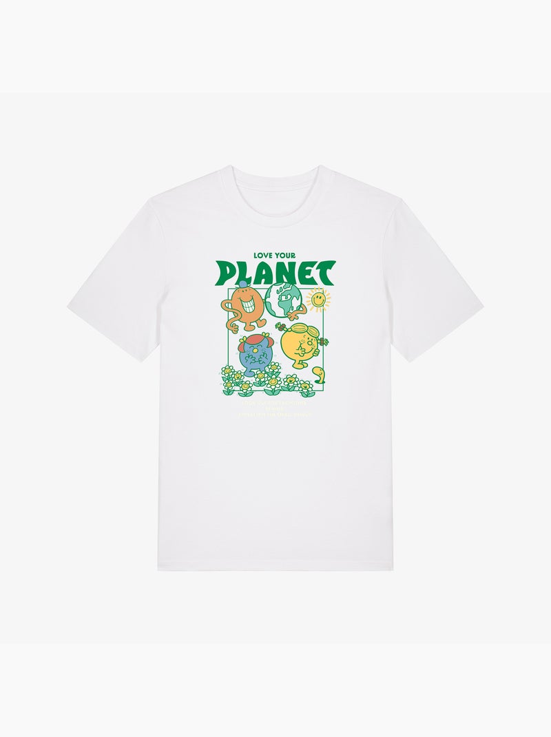T-shirt Uomo - LOVE YOUR PLANET Bianco - Kiabi
