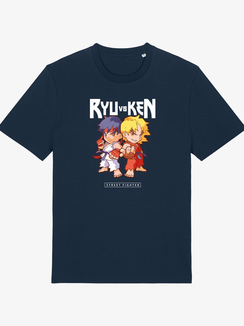 T-shirt Uomo - RYU VS KEN STREET FIGHTER Blu marino - Kiabi