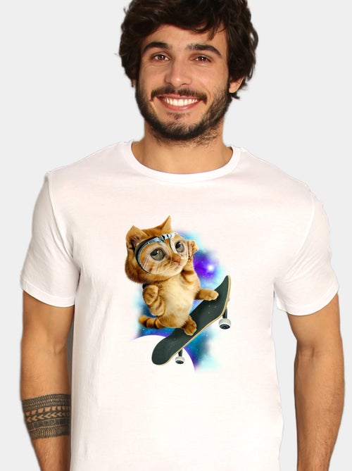 T-shirt Uomo - SKATEBOARD CAT - Kiabi